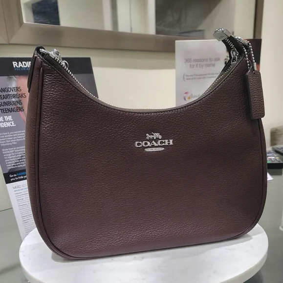 New! CV935 Coach Teri Hobo in Silver/Maple 🍁 Perfect For Fall 🍂🍁 - Picture 6 of 7